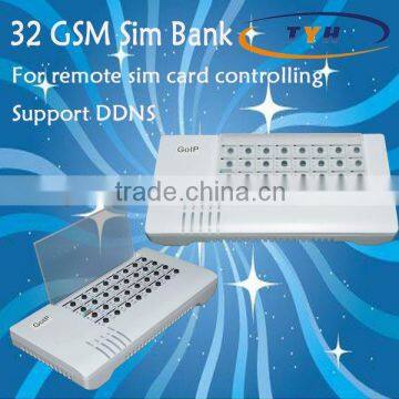 32 ports remote sim card controller,free sim sever