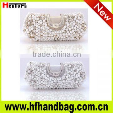 2013 Best selling pearl evening bag, noble pearl evening bag