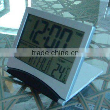 traveling calendar lcd music alarm clock