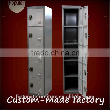 Single 5 doors employee steel metal storage cabinet locker
