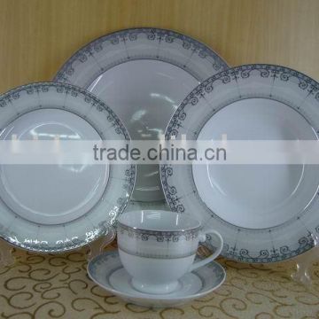 20pcs golden design round shape porcelain tableware
