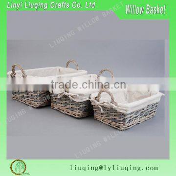 Baskets wholesale Handmde rectangular Cheap Wicker storage baskets / Soft bread basket /Rattan wicker bread baskets