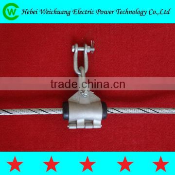 preformed suspension clamp for overhead cable line fittings