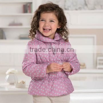 DB1657 davebella 2014 winter new arrival flour printed baby coat babi outwear baby clothes winter outwear