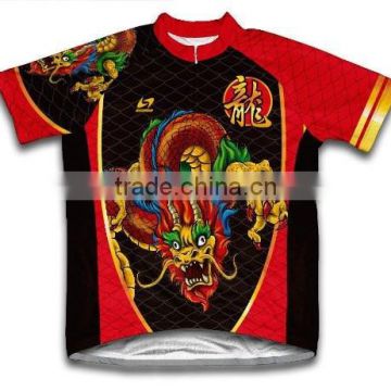 Dragon totem printed china cycling team jersey cycling top person custom bike wear cycling jerseys