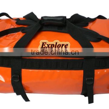 big volume popular high quality durable big pvc tarpaulin waterproof duffle bag for travelling and leisure