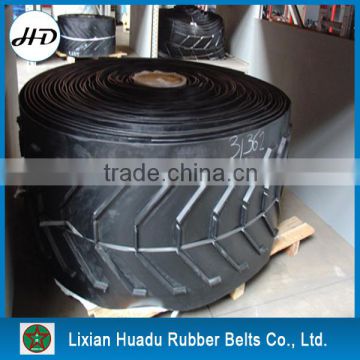 patterned chevron V rubber conveyor belt