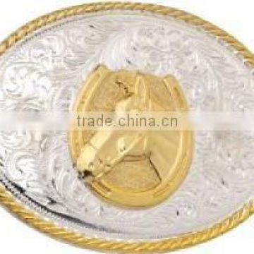 fashion belt buck golded horse design