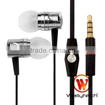 Wallytech Original WHF-109 Metallic igoodlo earphone from china factory for mobile phone with mic