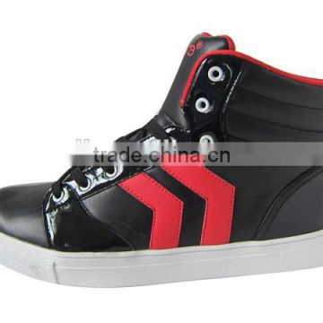 Classical high skateboard shoes with rubber outsole