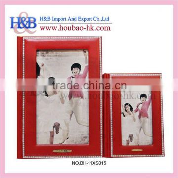 H&B 12x18 red leather hard pages photo album
