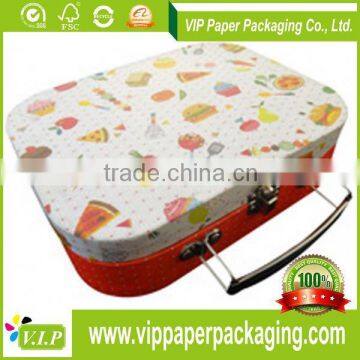 5 LAYER CORRUGATED CARDBOARD PAPER SUITCASE GIFT BOX WITH DIE-CUT HANDLE FOR FRUIT PACKAGING