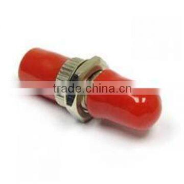 ST Simplex Multimode Fiber Optical Adaptor with Red Sleeve --- Telecommunication Adapter