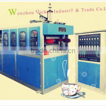 Easy operation automatic plastic tea cup making machine