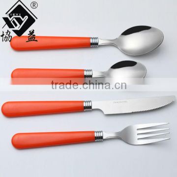 Colorful Stainless Steel Machine Polish PP Plastic Spoon