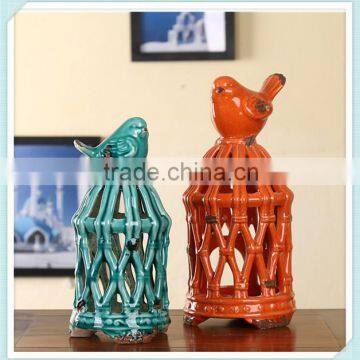 ceramic birdcage candle holder with birdcage design garden lantern