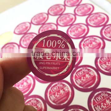 OEM vinyl paper adhesive sticler label,customized product print private label