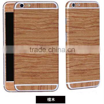 Glossy surface sticker for iphone 6 wood grain skin sticker decal