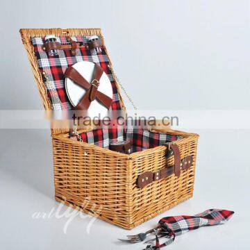 wicker cheap picnic basket for outdoor camping