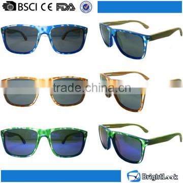 Cheap men cool custom designer shape fashion engraved handmade bamboo leg polarized wooden sunglasses china