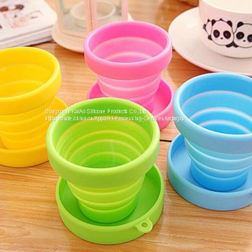Easy Stock Folding Cups For Travel Drink Silicone Container