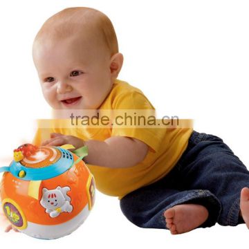 hot new products toy for 2015 rolling ball with light and music from icti manufacturer