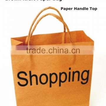 Twisted Paper Handles Brown Paper Bag