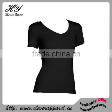 OEM 52008 thin merino wool women top T-shirt