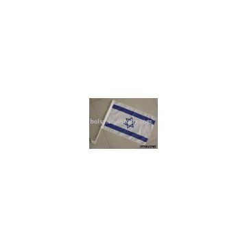 Israel car flags