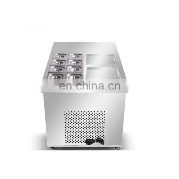 Single Square Cold Plate Fried Rolled Ice Cream Machine with Shelf