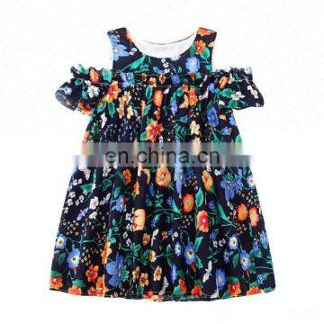 Latest Cotton Frock Design Dresses Fancy Girls Dress Kid' s Clothing Baby Girls Flower Dresses