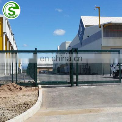 Anti-theft climb resistant high security clear view fences design sliding gate