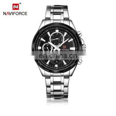 Naviforce 9089 Men's Luxury Rose Gold Waterproof Sports Quartz Watches Steel Military Chronograph Wristwatch Relogio Masculino