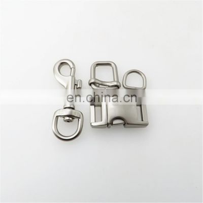 Rich color Pearl Metal Quick Side Release Buckles iron welded D ring, slider, Zinc dorable snap hook for dog accessories