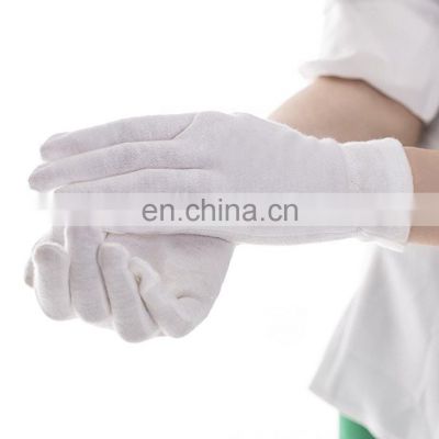 Plain Style 100% White Cotton Cleaning Dustin Gloves for Eczema