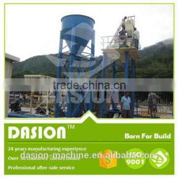 High efficiency 50m3/h stationary concrete batching plant, CE ISO SGS certificed HZS50concrete batching plant
