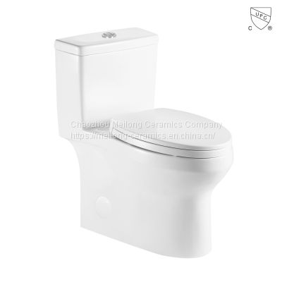 CUPC certified bathroom ceramic one piece skirted elongated toilet