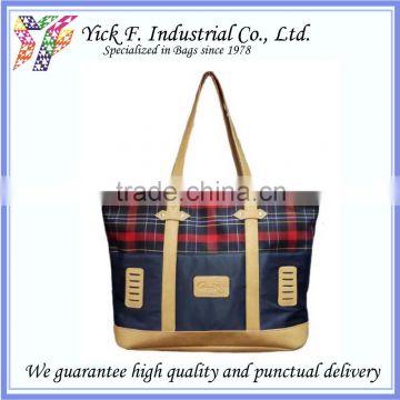 Casual Daily use Plaid polyester women Tote Bag
