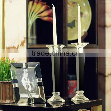 Tall wedding crystal glass candle holder for centerpieces decoration