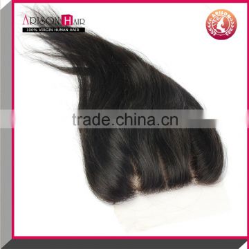 100% Unprocessed Straight Silk Base Closure 10"-24" Virgin Hair 3 Way Part Closure