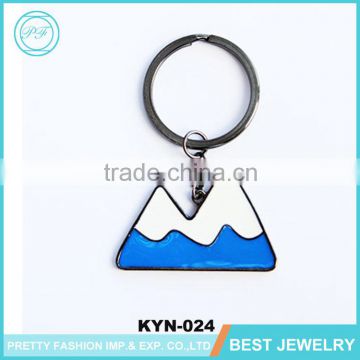 Yiwu Latest Design Fashion Enamel Metal Custom Mount Fuji Key Chain For Gift