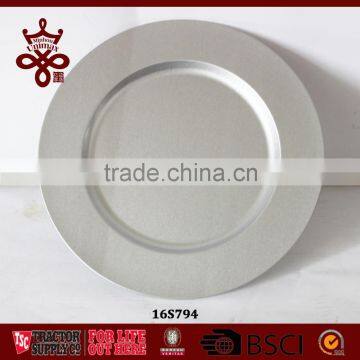 Metal Dinnerware Manufacturer Wholesale Take Cake Candy Use Silvery Plate