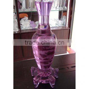 2015 new design crystal flower vase, crystal glass vase, crystal vase CV-1001