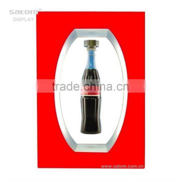 Rotating Logo Customized Magnetic Floating Beer Bottle Display                        
                                                Quality Choice