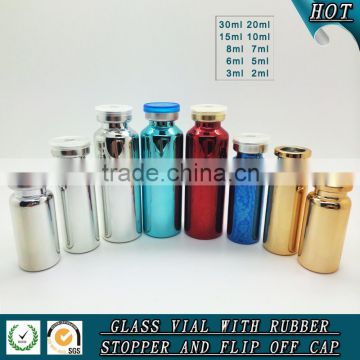 colorful UV electroplating glass vials with stopper cap                        
                                                Quality Choice