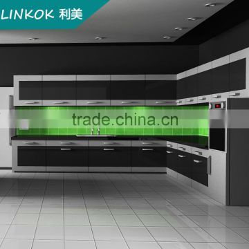 Linkok Furniture 3 years no complaint factory directly melamine kitchen cupboard for Philippines market