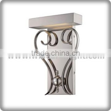 UL CUL Listed Decorative Brushed Nickel Metal Wall Sconce For Hotel W81117