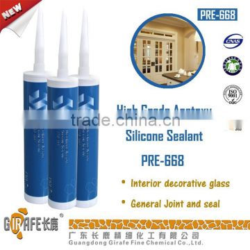 High Grade RTV 1 acetice quick dry silicone sealant