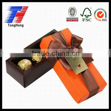 chocolate packaging box with bowknot