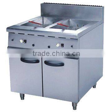 2-tank fryer(2-basket)with cabinet